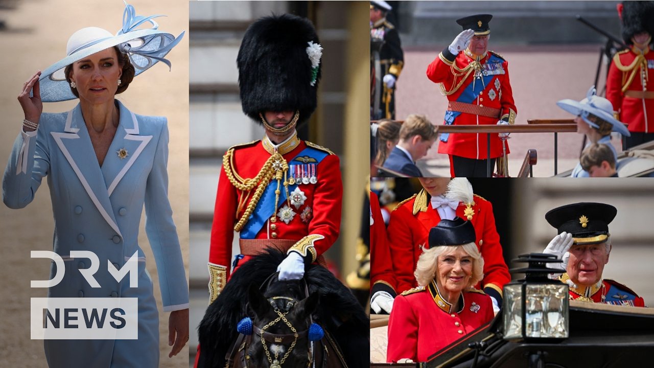 FULL CEREMONY: Kate, William and Queen Camilla Dazzle at King Charles' Birthday Parade | AQ1B