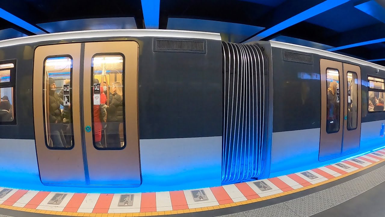 Metros at De Brouckère, Brussels during a strike