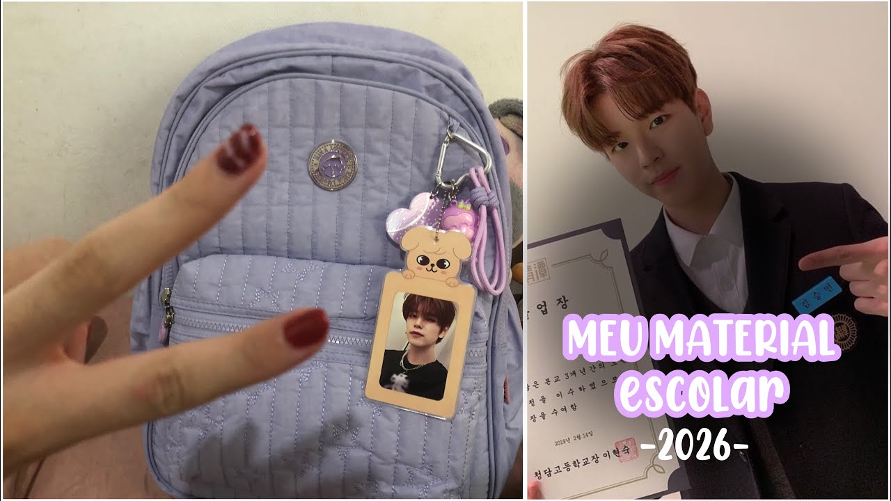 Meu Material escolar 2026 (pq sim hehe) 🥺