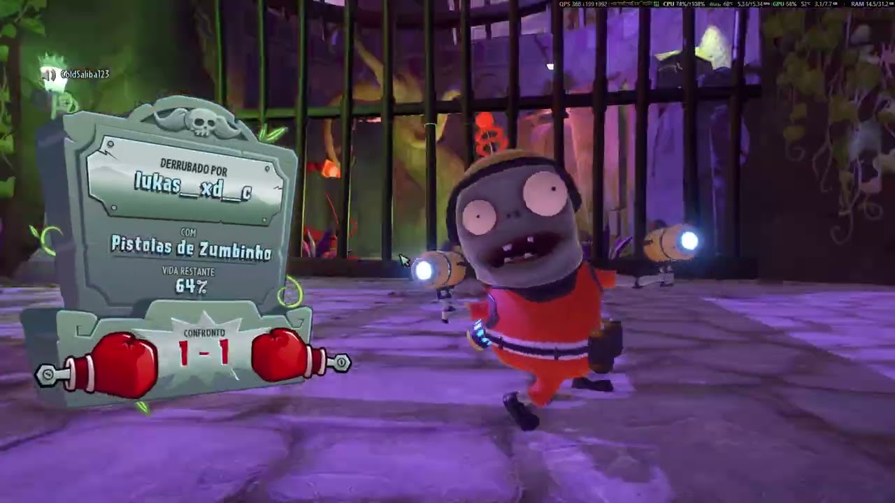 Gameplay PVZ GW2 PVP no modo online