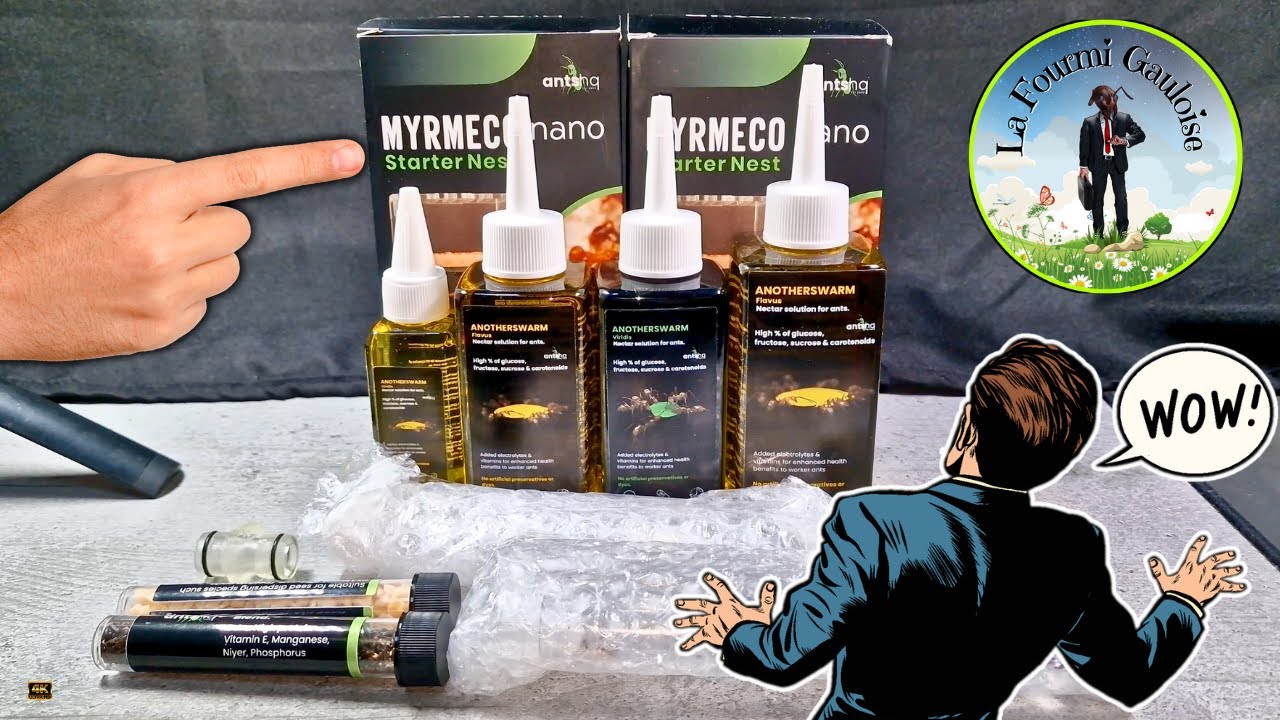 Je découvre de nouveaux produits fourmis de chez ANTS HQ ( Myrmeco nano Ant Nest ) Nectar solution .