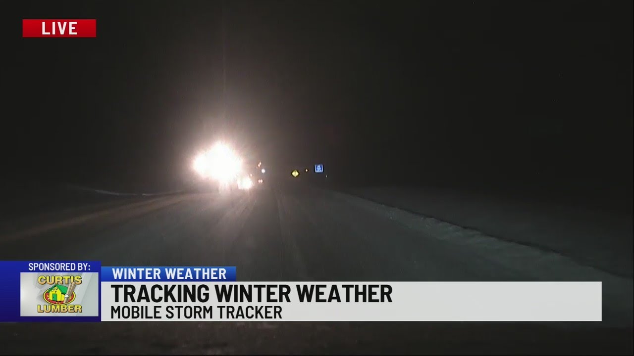 Skylar Eagle reporting live from the Mobile Storm Tracker, tracking winter weather