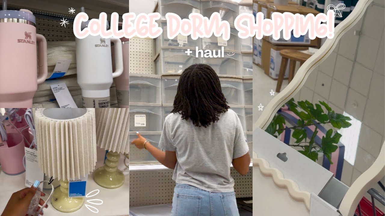 college dorm shopping 2025!! | at target & home goods | dorm room essentials haul!! 🛍️