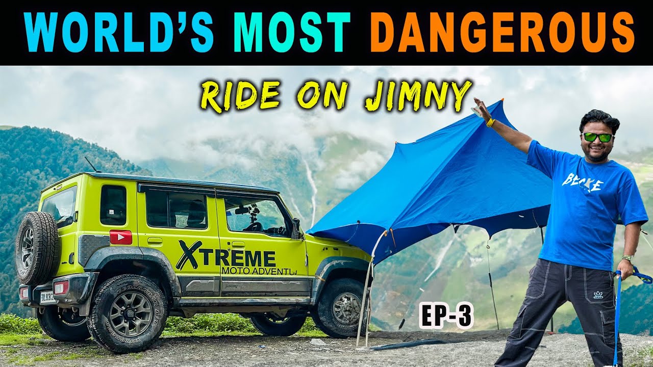 ख़तरनाक ADVENTURE ⛔️😱 WORLD'S most DANGEROUS ROAD On JIMNY | CAMPING IN WILD | SACH PASS | Ep-3