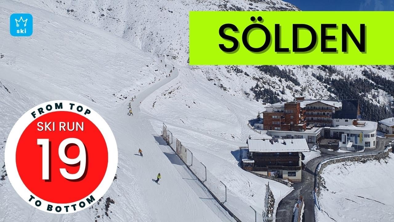 Sölden Austria glacier / ski run 19, from top to bottom
