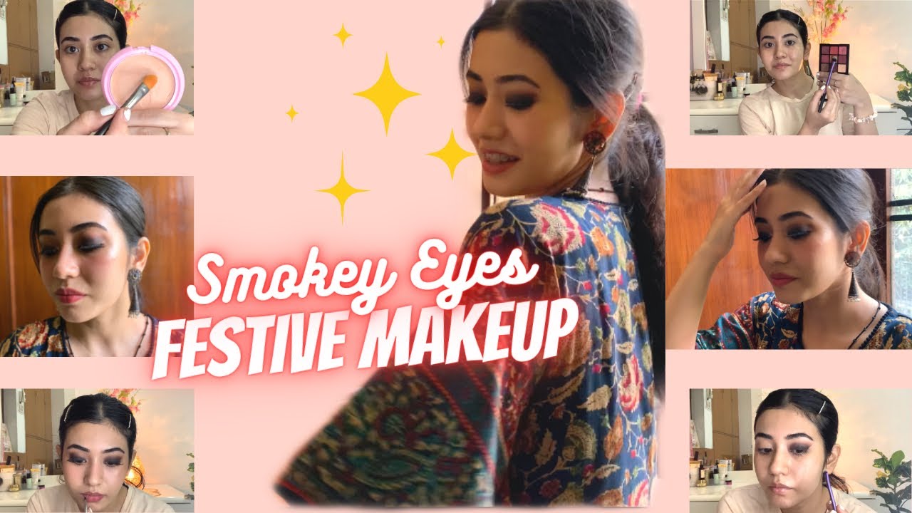 Easy Smokey Eyes Tutorial Trick for Beginners #navratri #smokeyeye