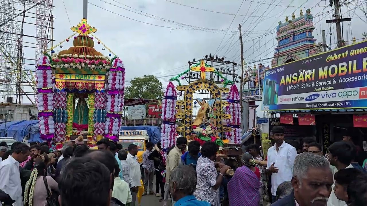 Kodaikanal Saleth Matha Church,159th Chariot festival 15-08-2025..#youtubevideos