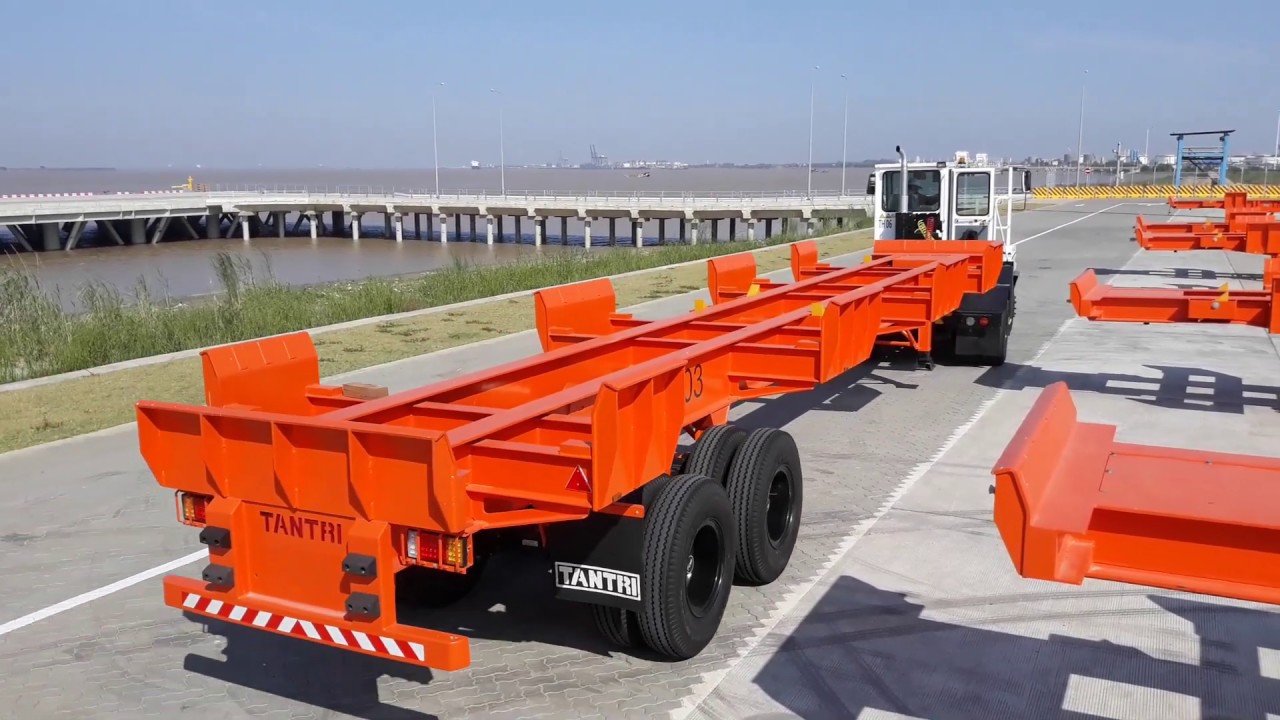 A Test Run on TANTRI Manufactured Port Trailers  Delivered to Japan