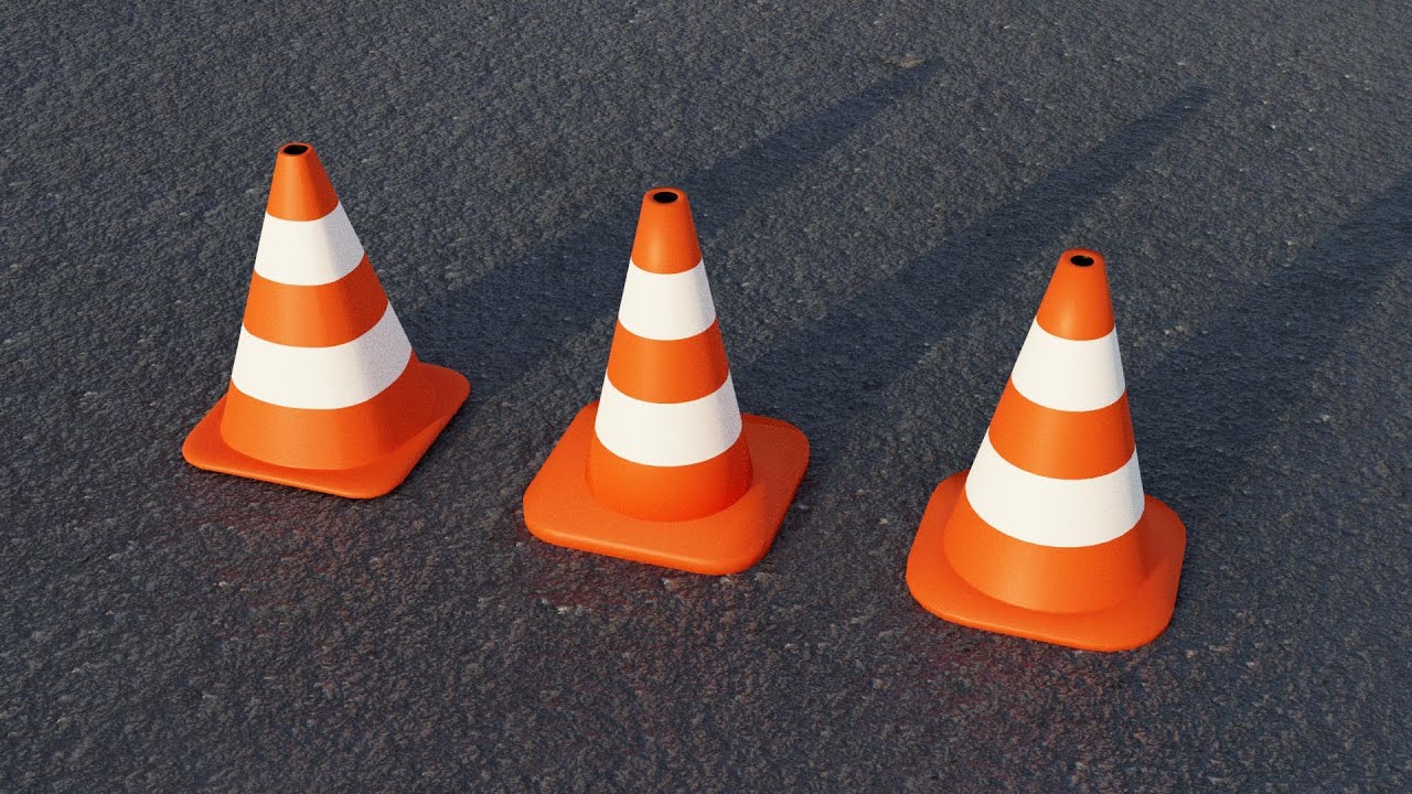 3 ways to model a traffic cone Blender Tutorial
