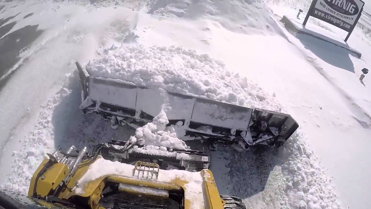 Virnig Manufacturing Hydraulic Snow Blade Pusher Combo Skid Steer Attachment Part 1