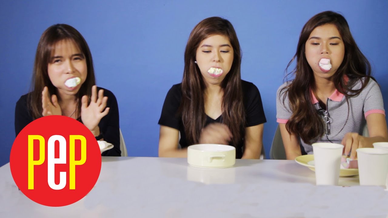 Kristel Fulgar, Loisa Andalio, Maris Racal | Chubby Bunny Challenge | PEP CHALLENGE