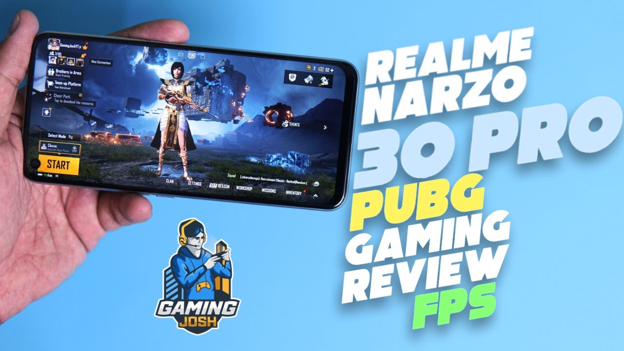 Realme Narzo 30 Pro Gaming Review, PUBG Mobile FPS Test, Heating Test | Gaming Josh