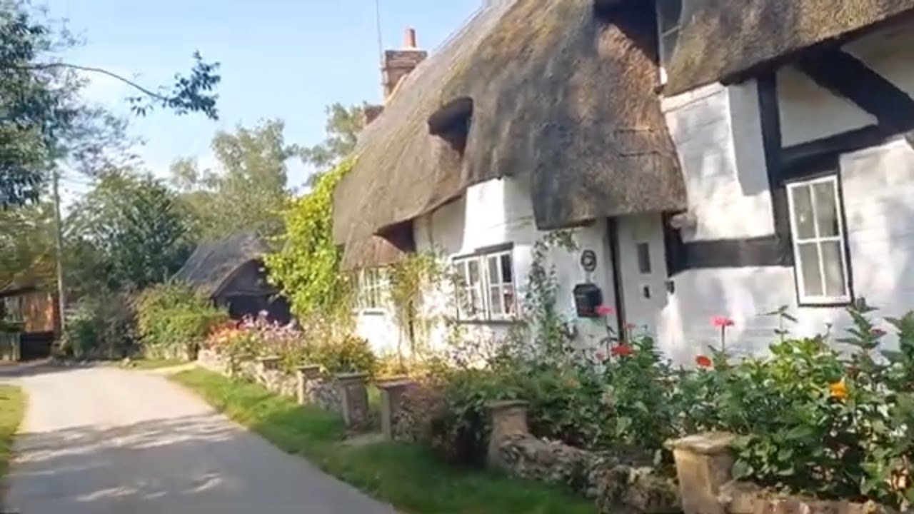 CHILBOLTON VILLAGE  COUNTRYSIDE WALK IN ENGLAND