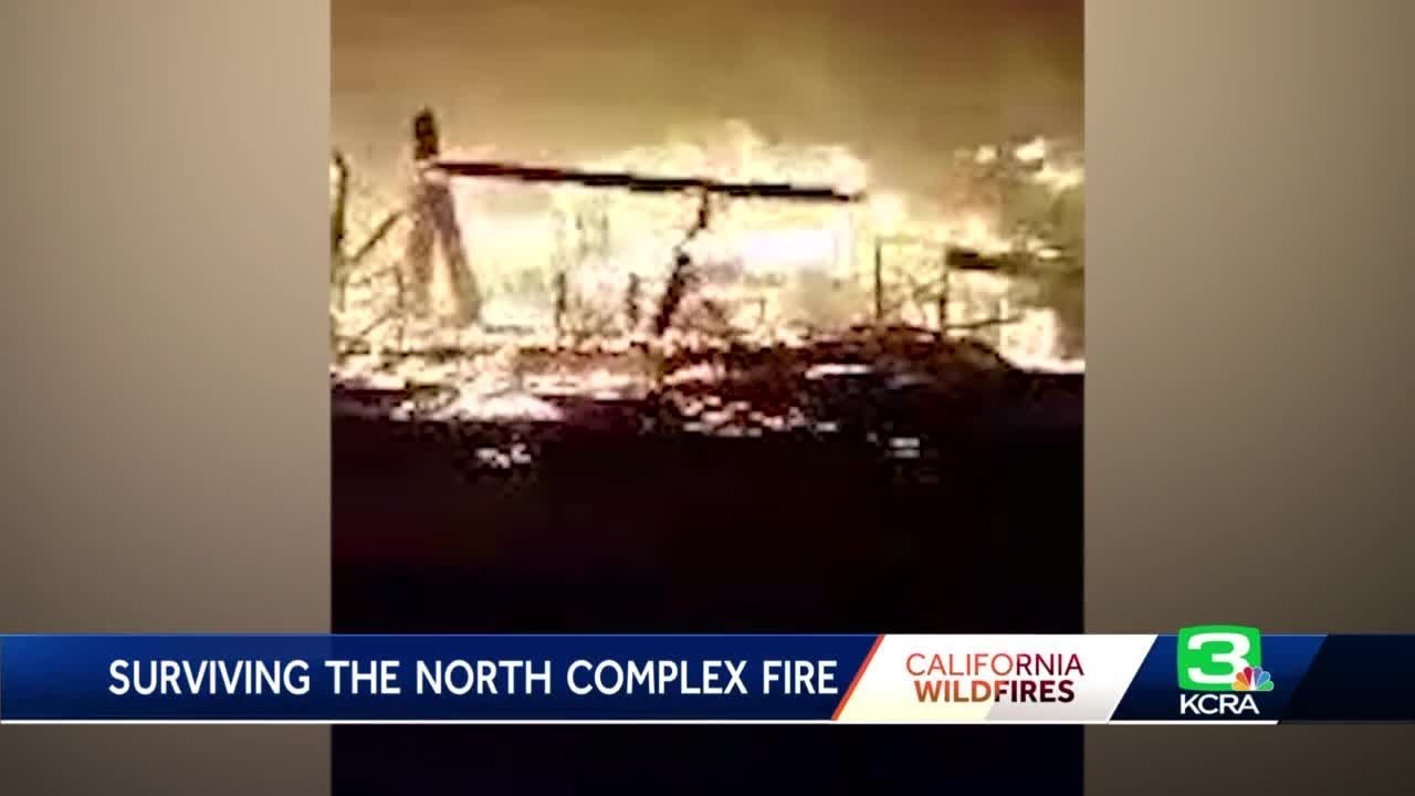 Man survives wildfire, but see it destroy Berry Creek school