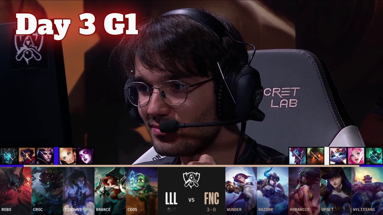LLL vs FNC | Day 3 LoL Worlds 2022 Play-Ins | LOUD vs Fnatic