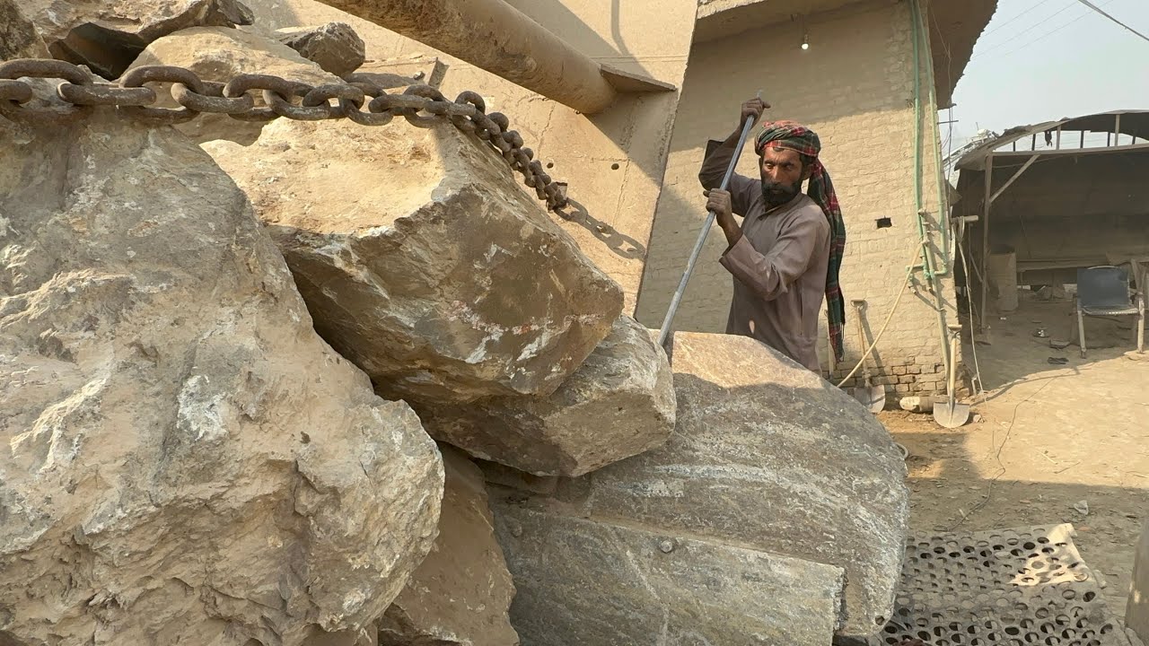 Giant Stones vs Crushing Machine – Satisfying Power!Massive Rocks Turned Into Gravel in Second