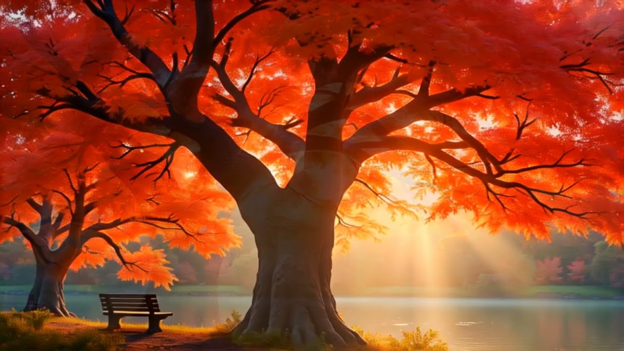Moment of Stillness Under the Maple | Autumn Relaxation | Warm Pad
