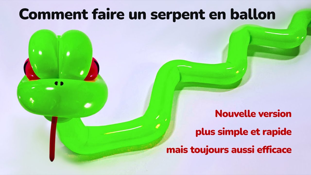 Comment faire un serpent en ballon (nouvelle version plus simple et rapide)
