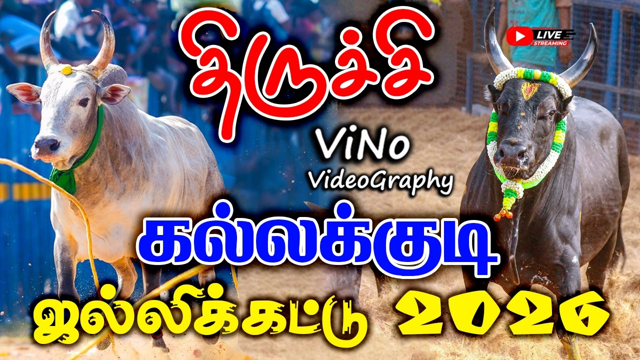 திருச்சி கல்லக்குடி ஜல்லிக்கட்டு 2026 | Dalmia Kallakkudi Jallikattu 2026 Live | ViNo Videography 🔴