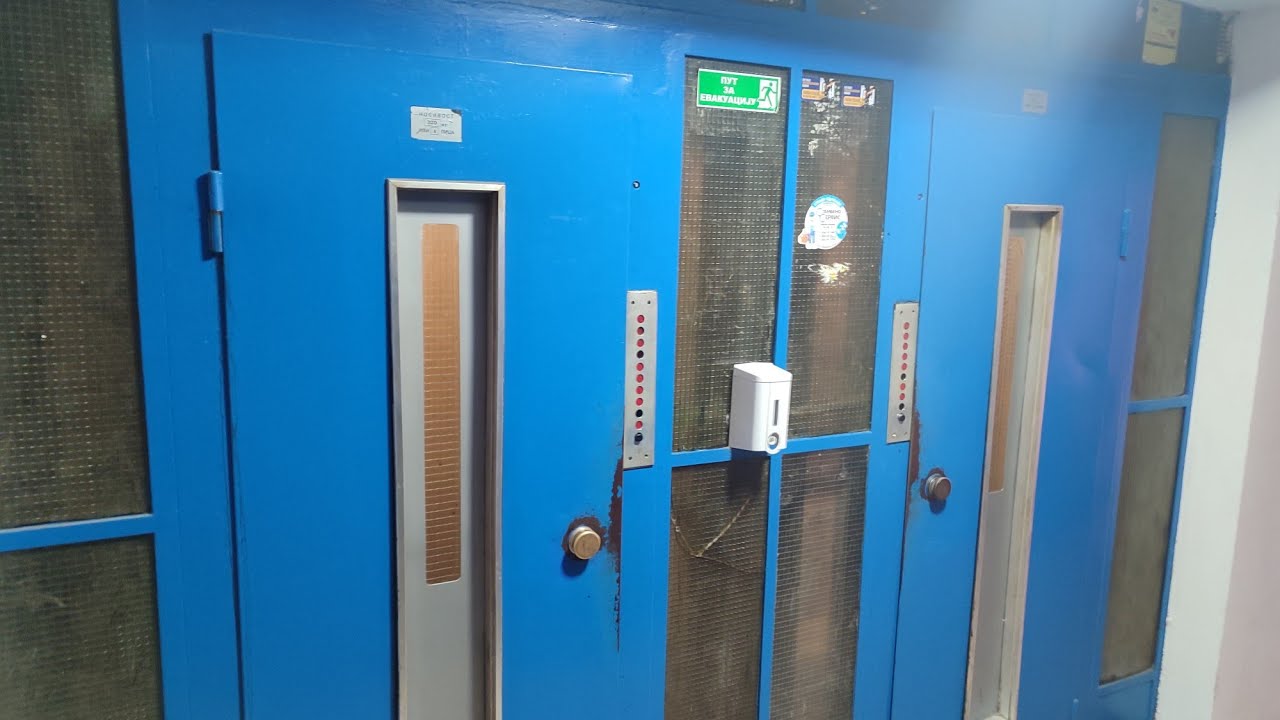 2x VERY FAST but VANDALIZED and RUN DOWN Daka lifts - Lepenički Bulevar 9 - Kragujevac, Serbia