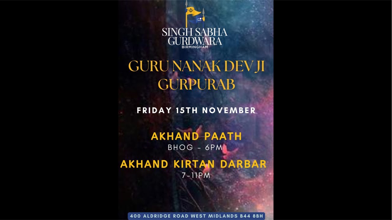 Guru Nanak Dev Ji Gurpurab - Singh Sabha Great Barr
