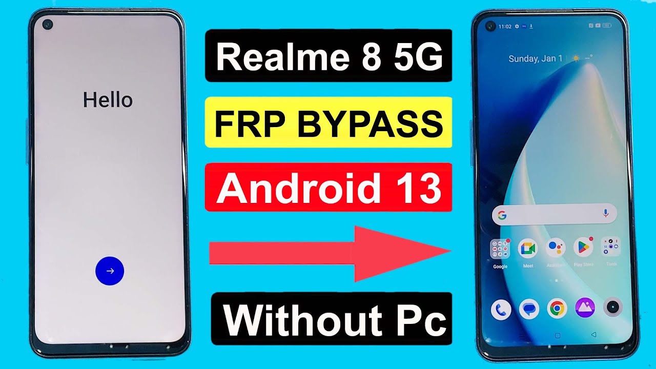 Realme 8/8-5G FRP BYPASS Android 13 (Without pc) Realme 8 (RMX3085) Google Account Bypass 100% Free
