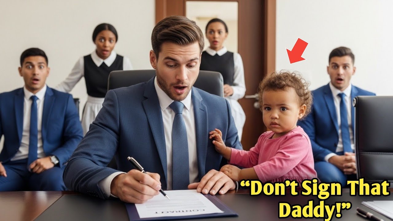 Daddy, Don’t Sign That… — The Poor Maid’s Toddler Spoke One Sentence That Stunned the Billionaire