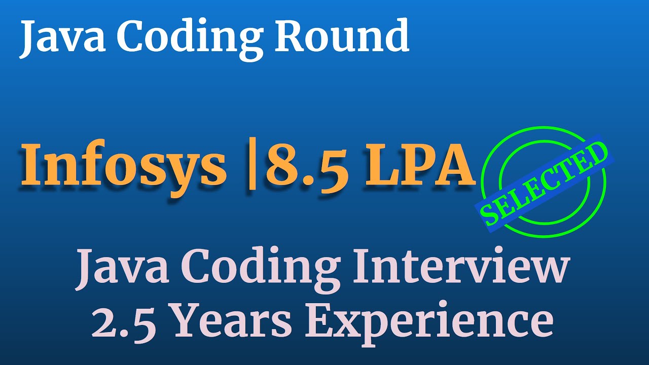 Infosys Java Coding Round
