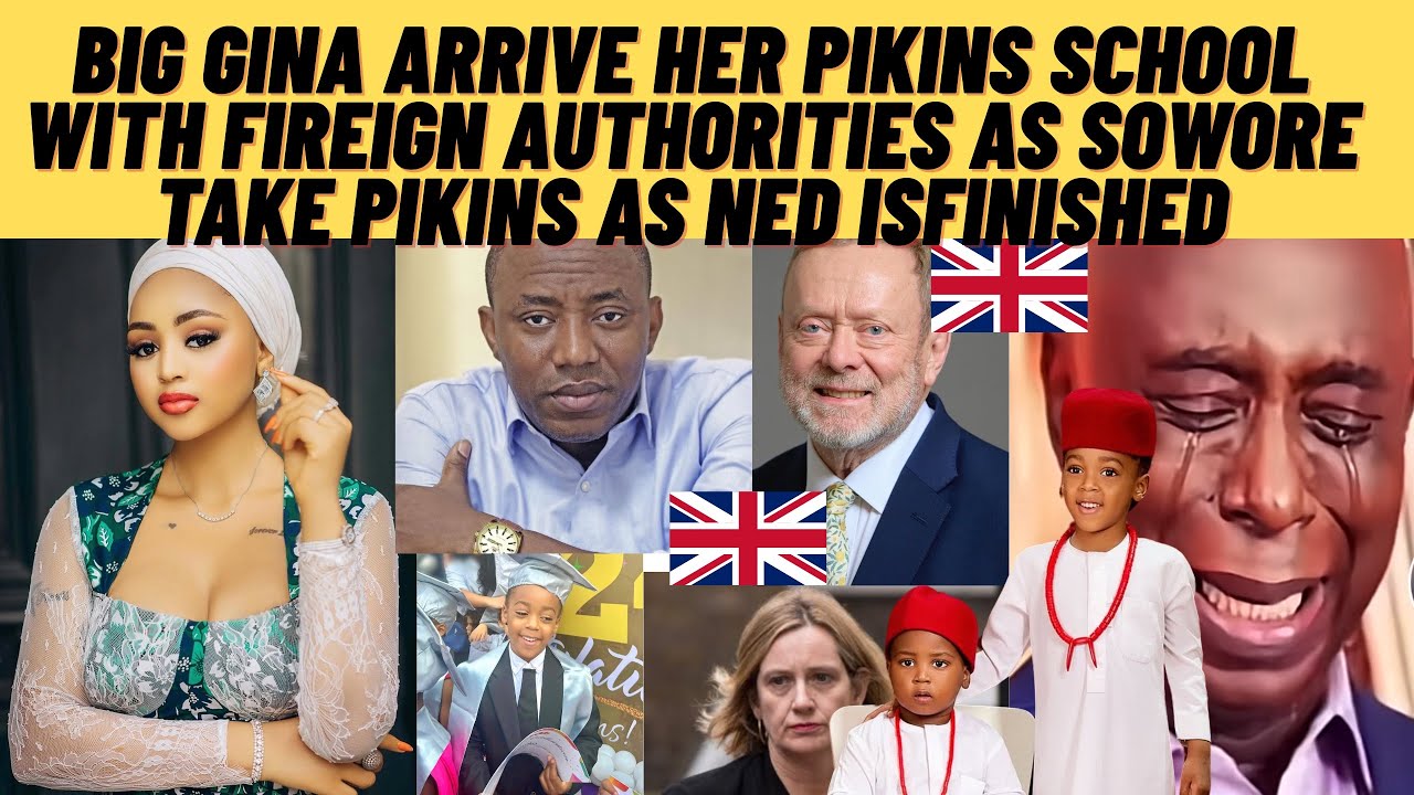 Regina with big GOD arrive her pikins school with UK authorities as sowore tek pikins, Ned finished