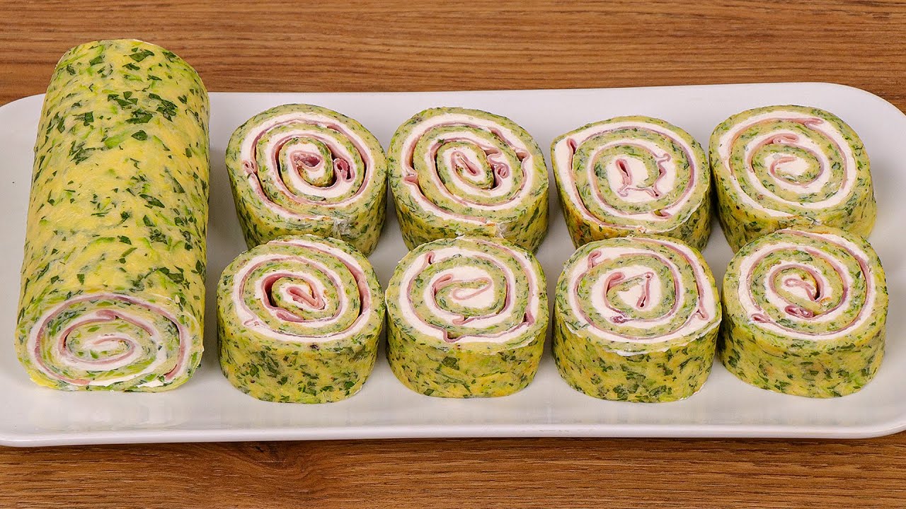 BAKED ZUCCHINI ROLL WITH CHEESE AND HAM &ndash; SO EASY AND DELICIOUS, EVERYONE WILL WANT THE RECIPE!