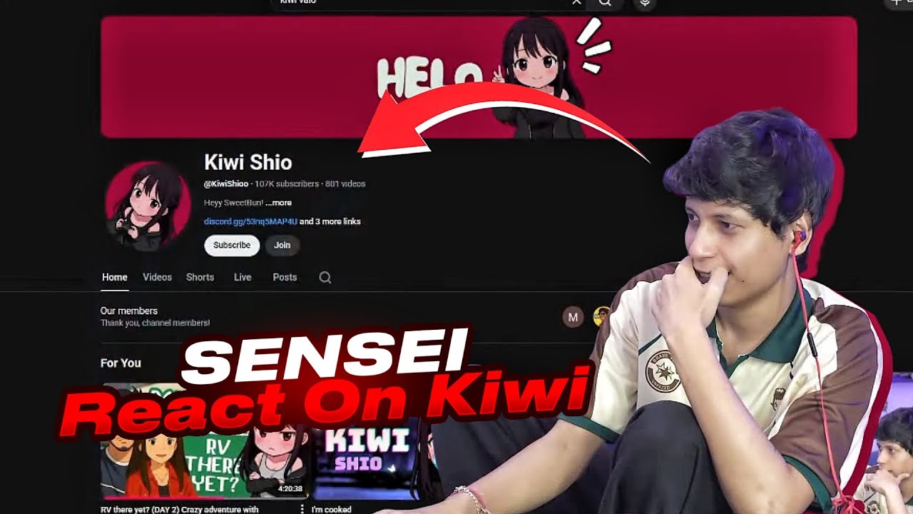 Sensei react on kiwi shio stream😂 | SENSEI live funny highlights | @SENSEIOGyt @KiwiShioo | HONEY OP