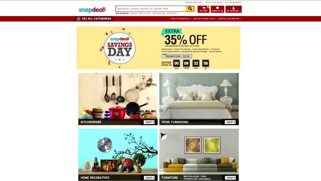 How to use Snapdeal Coupons on GrabOn