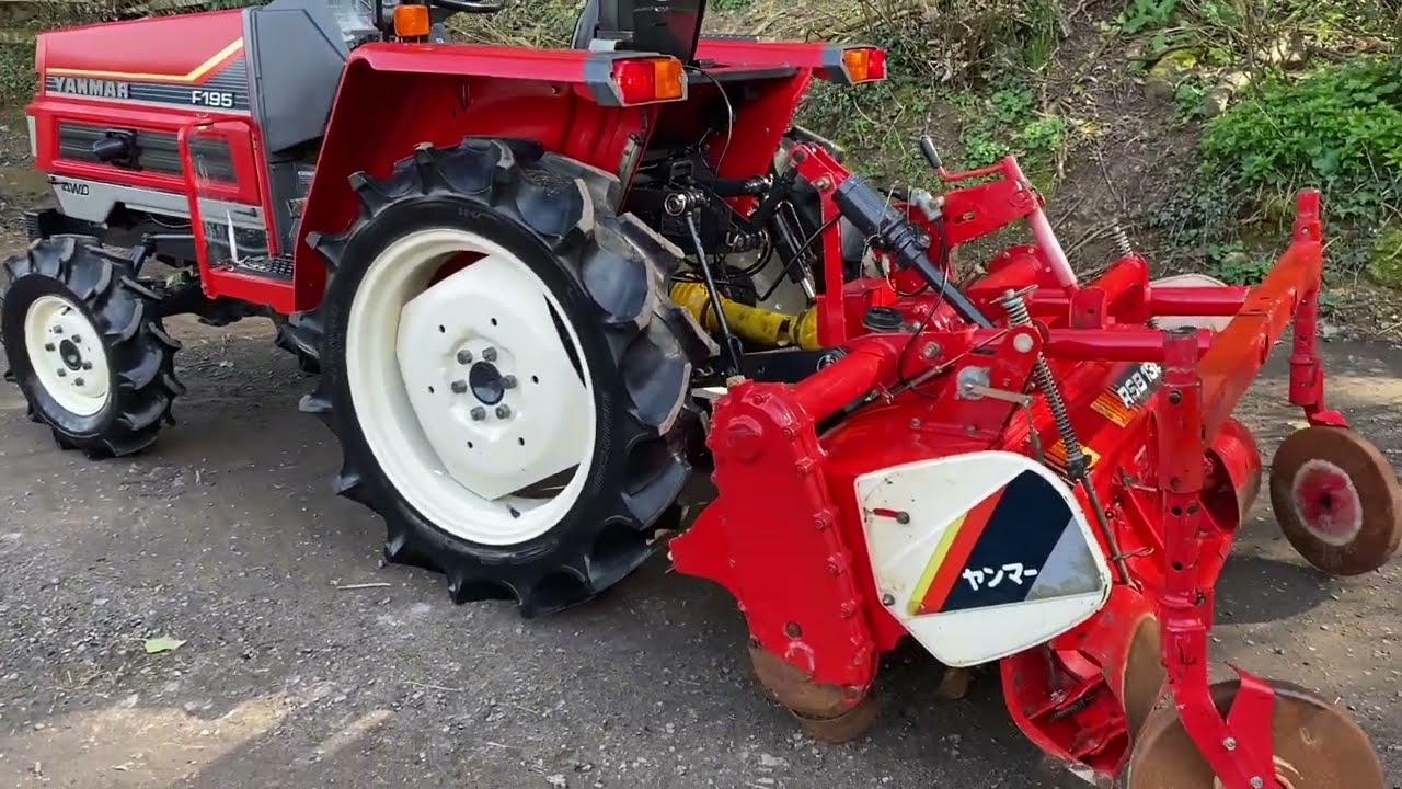 YANMAR F195 4x4 Compact Tractor & Rotavator