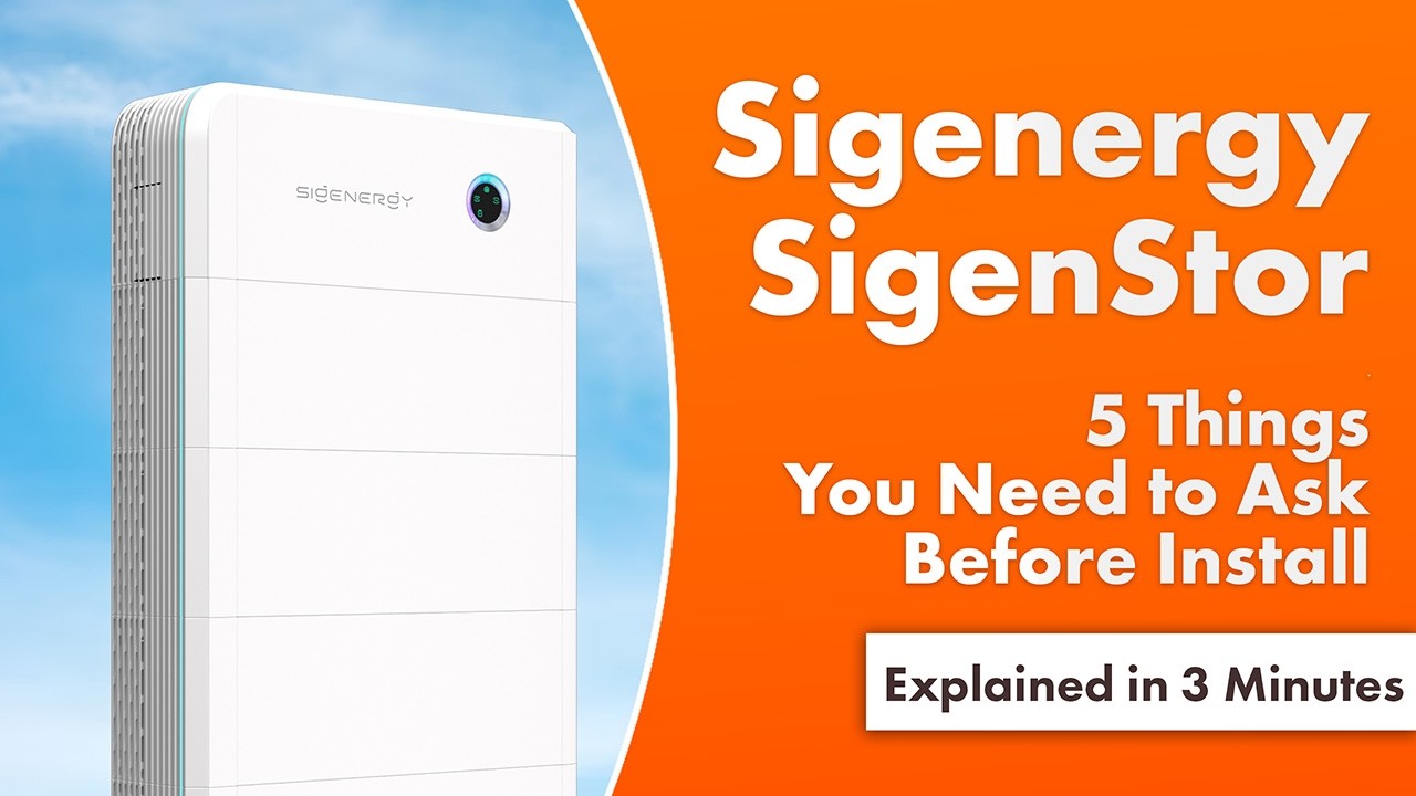 5 вещей, которые вам нужно знать о SigEnergy SigenStor