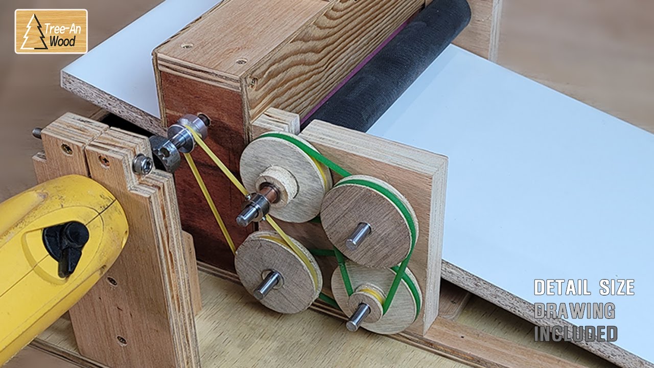 Non-Motorized Auto Feed Mechanism for Drum Sander // 드럼 샌더용 자동 공급장치 (추가모터 미사용)