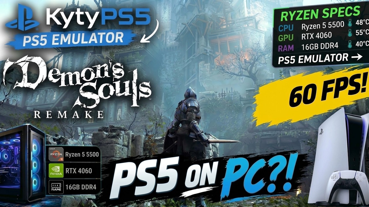 DEMONS SOULS PC KYTYPS5 EMULATOR RTX 4060 16GB RAM ++60 FPS 