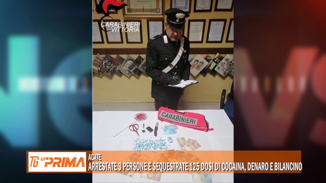 Arrestate 3 persone e sequestrate 125 dosi di cocaina, denaro e bilancino