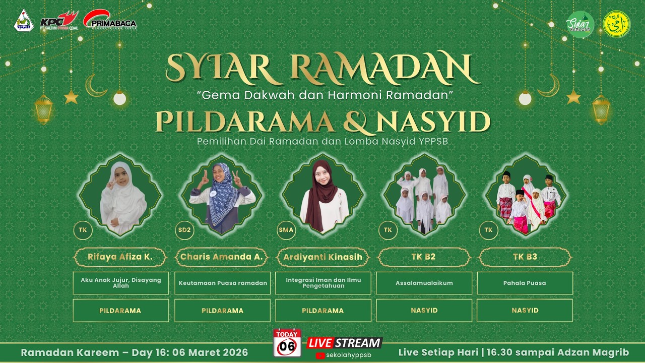 SYIAR RAMADAN — PILDARAMA & NASYID | Jumat, 06 Maret 2026