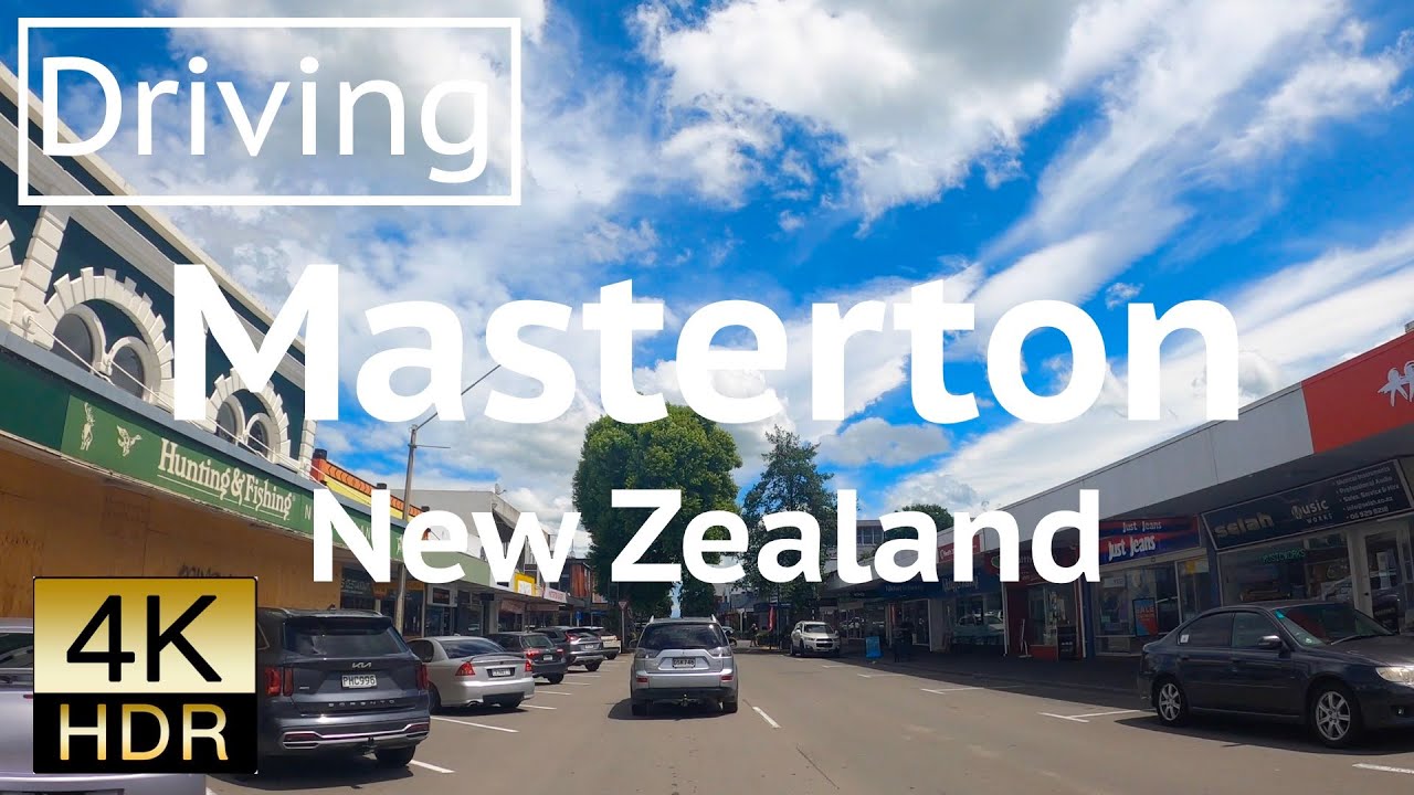 Driving tour Masterton ,New Zealand -4K-