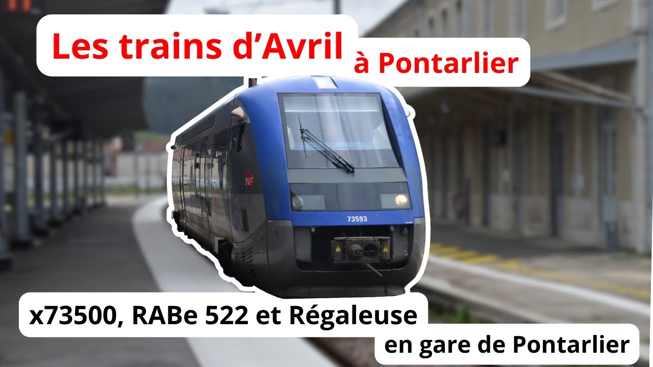 Les trains d'Avril à Pontarlier | x73500, RABe 522, régaleuse en gare de Pontarlier