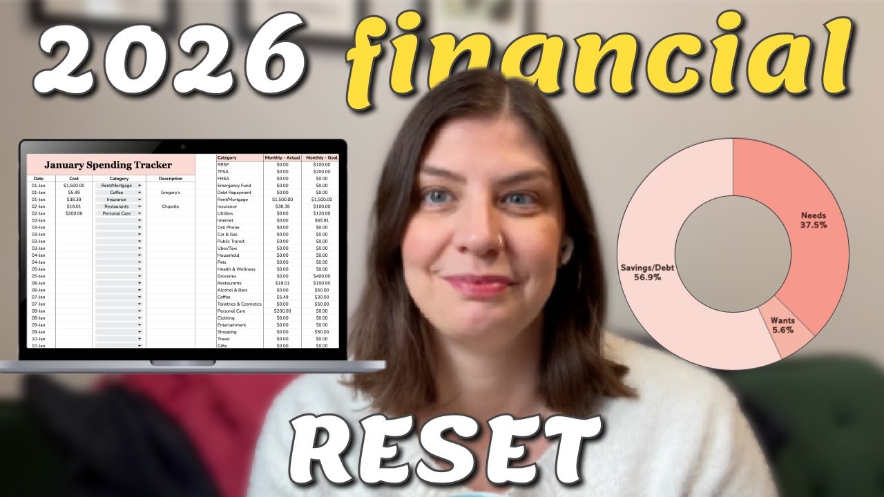 Финансовая перезагрузка 2026 года | Создаю свой годовой бюджетный трекер и готовлюсь к новому году 🍾