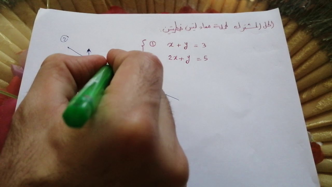 الصف التاسع / الجبر/ المعادلات الخطية / توازي مستقيمين + الحل المشترك لجملة معادلتين خطيتين