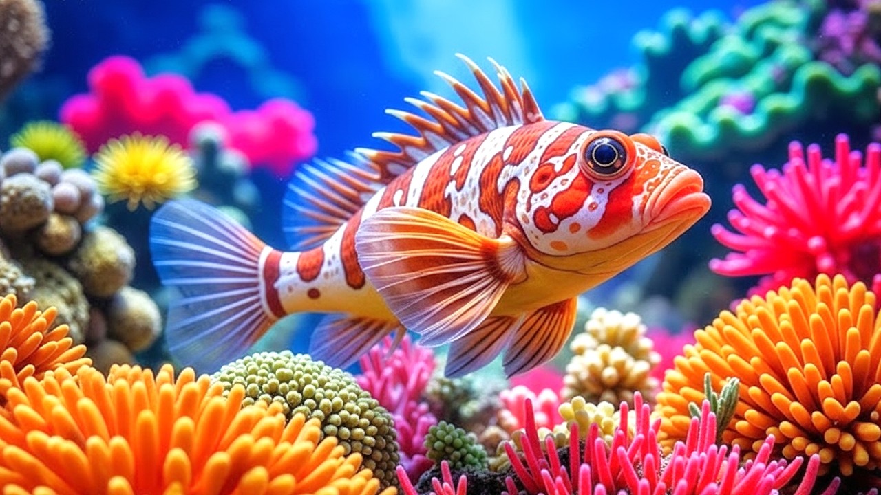 Relaxing 4K Aquarium 🐠 Colorful Coral Reef & Tropical Fish for Stress Relief and Deep Relaxation