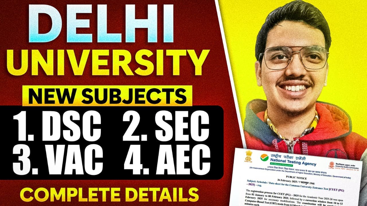 🚨 NEW 7 Subjects in Delhi University 😱 | What is GE, SEC, VAC & AEC? | Full Details Explained ✅