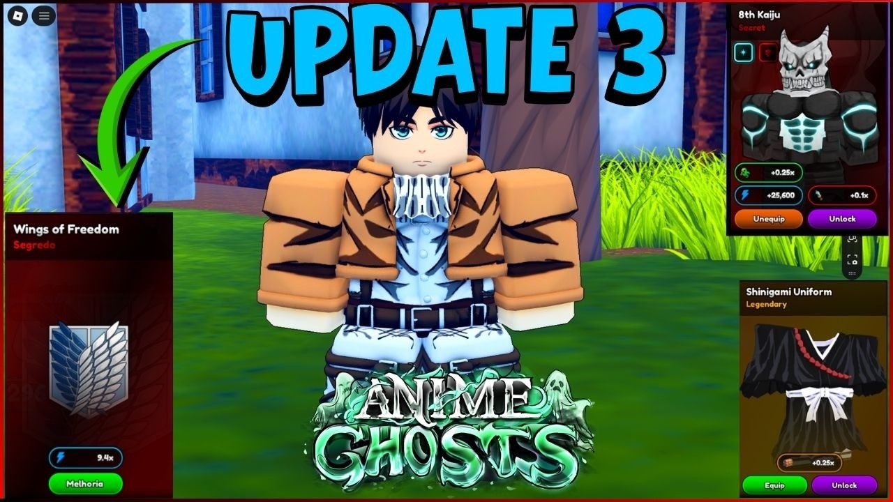 [TODOS OS SECRETS BOSS] ZERANDO A UPD 3 + TOP GLOBAL NO ANIME GHOSTS!