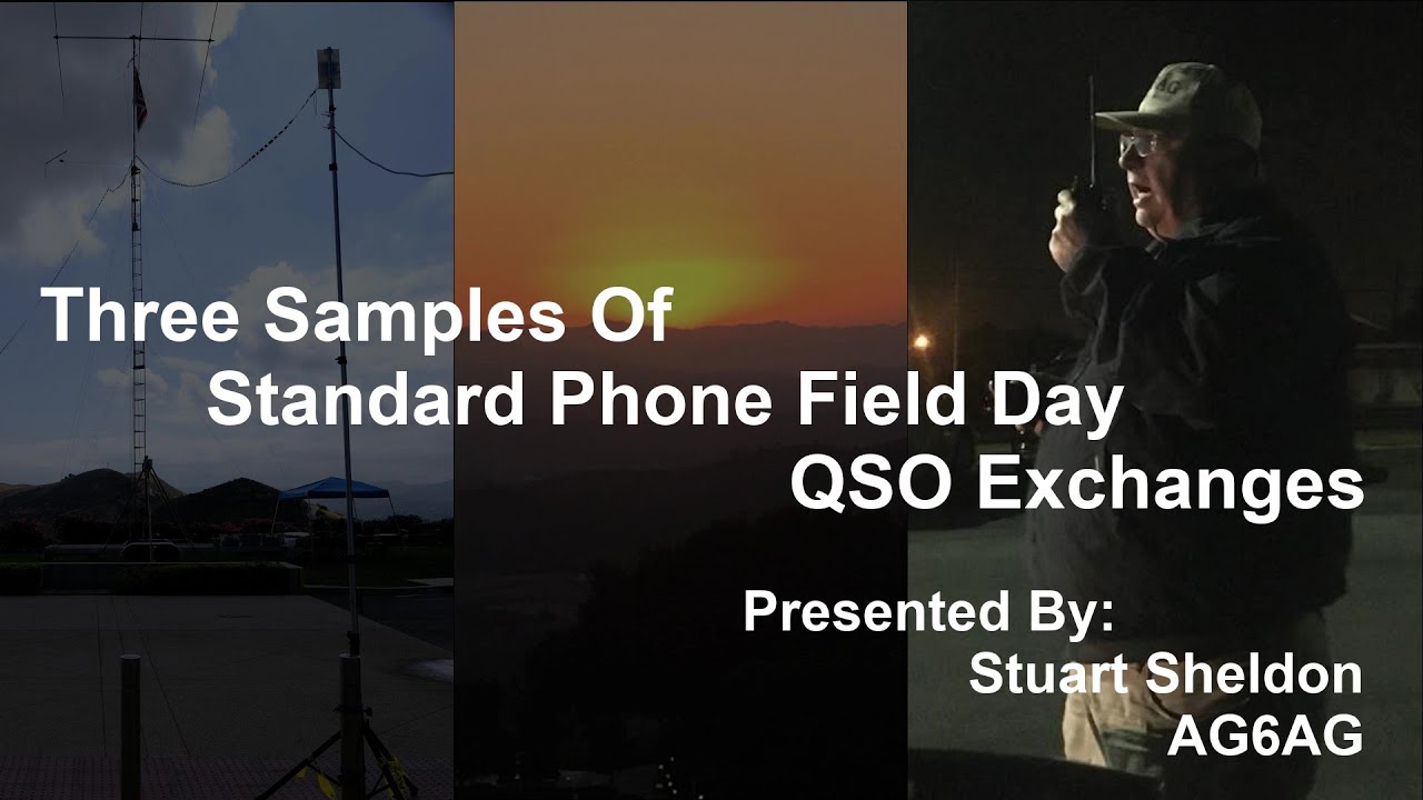 Три примера стандартного телефонного обмена QSO на Дне полевых испытаний.