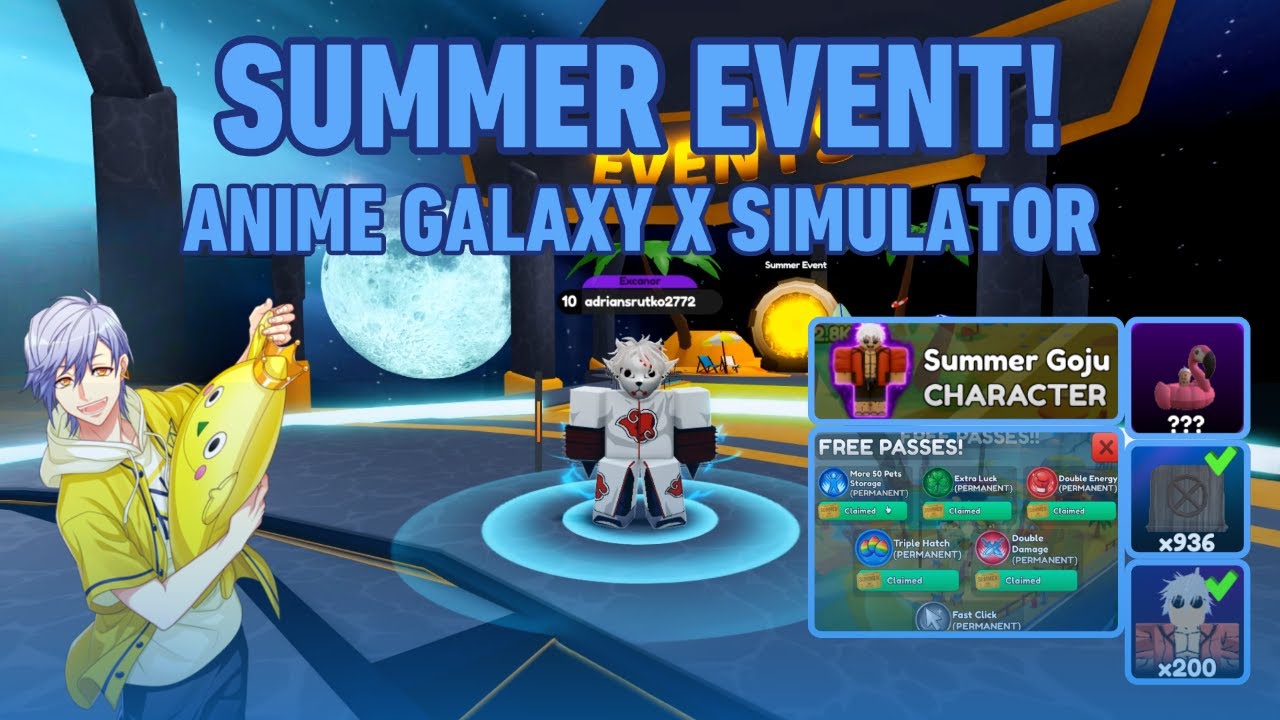 SUMMER EVENT in Anime Galaxy X Simulator + FREE GAMEPASSES & CRAFTS AND MORE!! Roblox