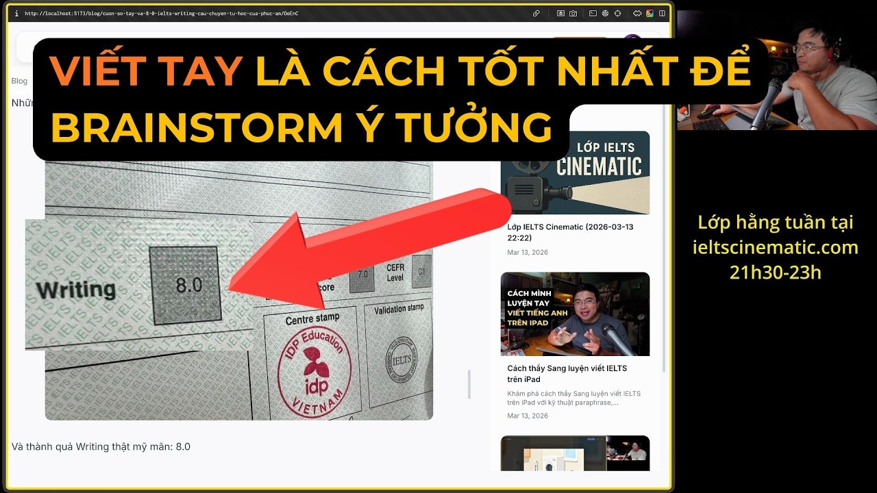 Bí quyết Brainstorm ý tưởng cho 4 dạng câu hỏi IELTS Writing Task 2 | Recap Lớp IELTS Cinematic