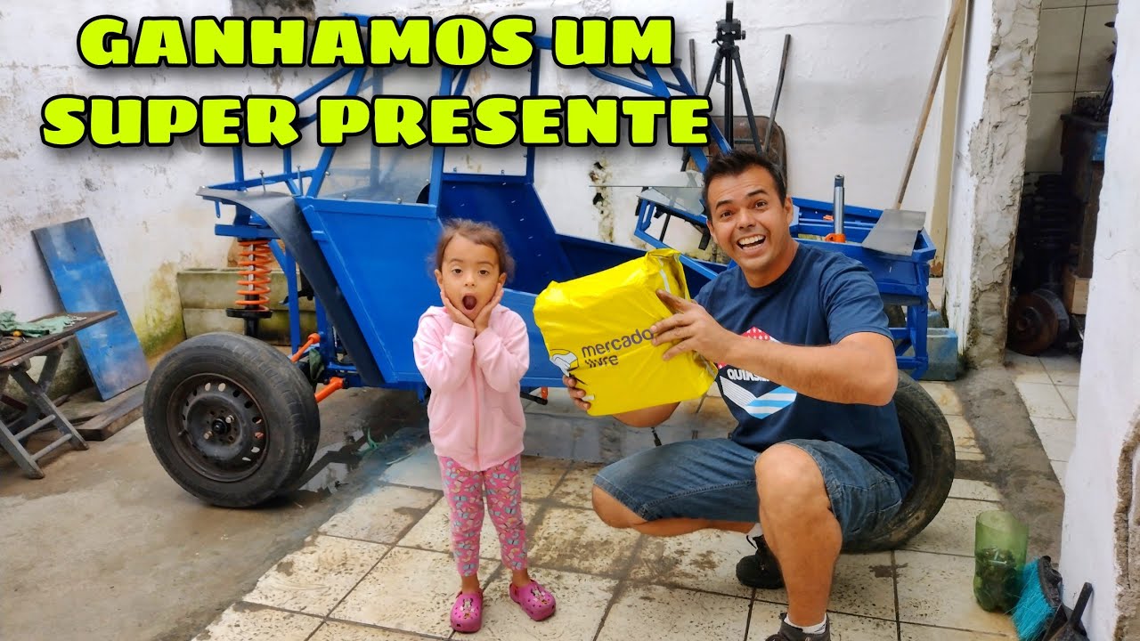 ESTAVA MONTANDO O MINI JEEP E OLHA O QUE CHEGOU !!! UM SUPER PRESENTE PARA O MOTOR OLHA ISSO !!!