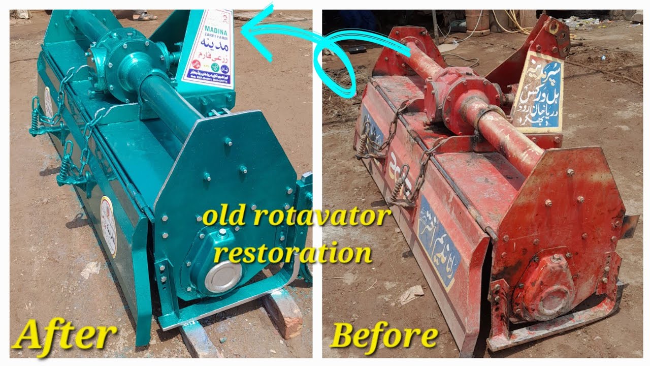 how to restore and repair old rotavator 48 cutters |#restorations old rotavator _5 star works